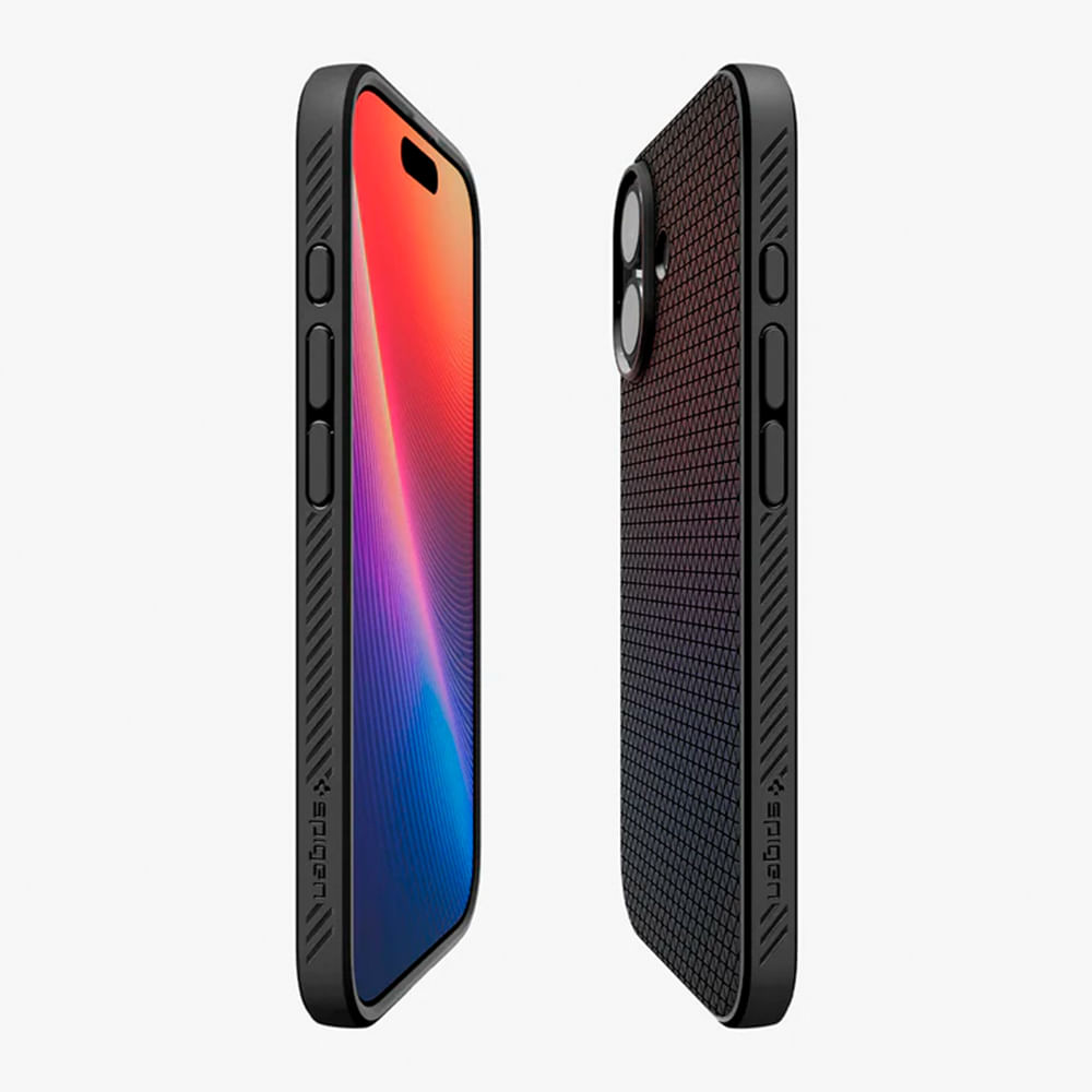 Imagen 2 del producto Case Spigen para iPhone 17 Liquid Air, antideslizante, antigolpes, flexible, negro